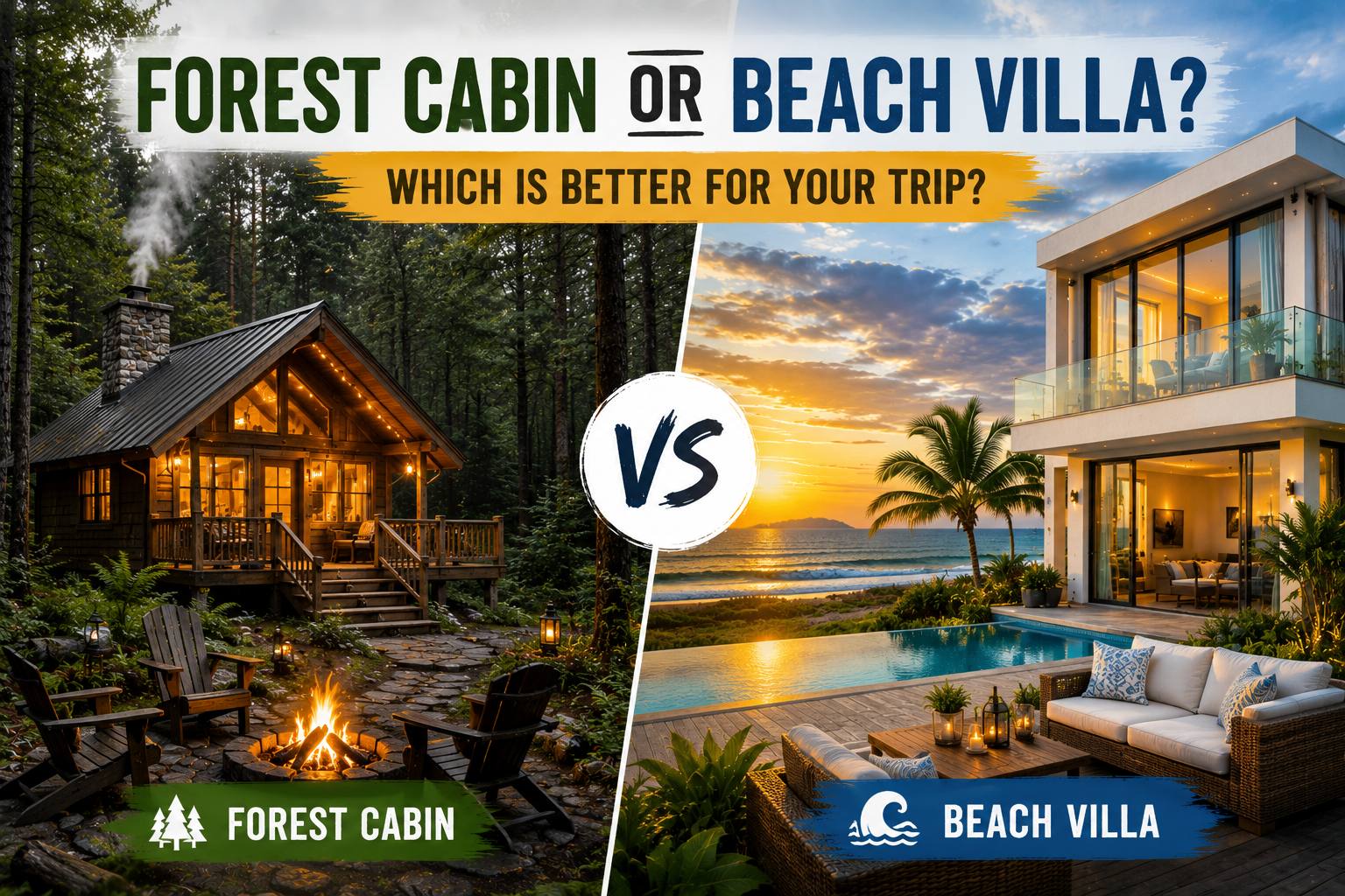 ?Forest Cabin or Beach Villa? Which One Is Better for Your Trip