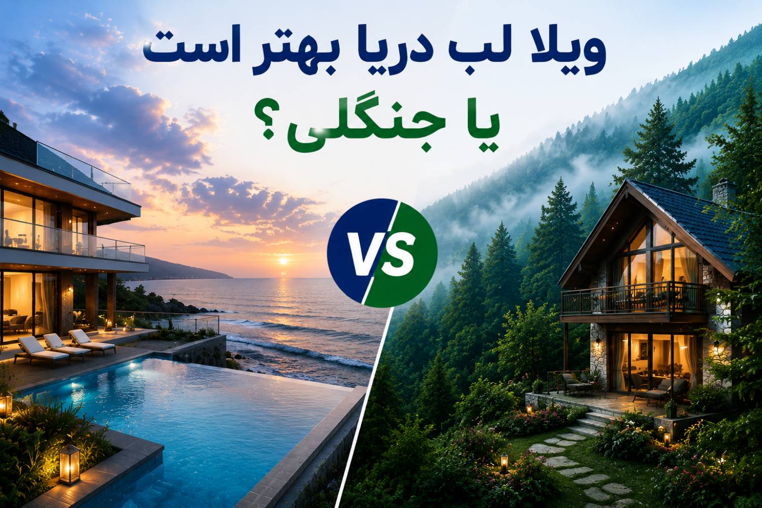 ویلا لب دریا بهتر است یا جنگلی؟ مقایسه کامل