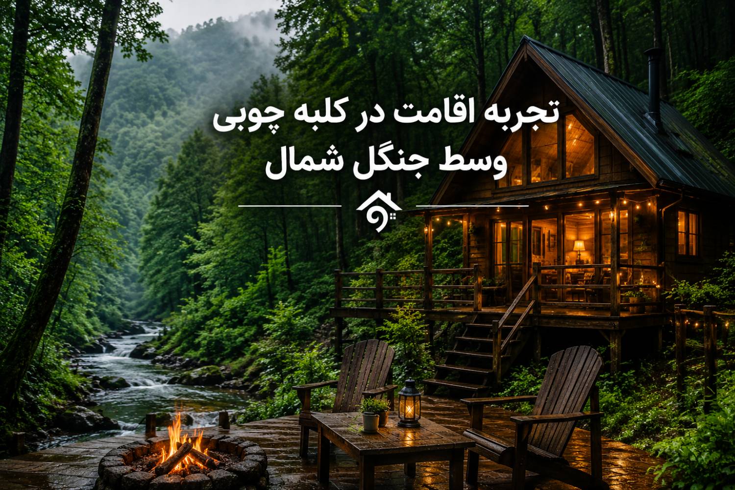 تجربه اقامت در کلبه چوبی وسط جنگل شمال
