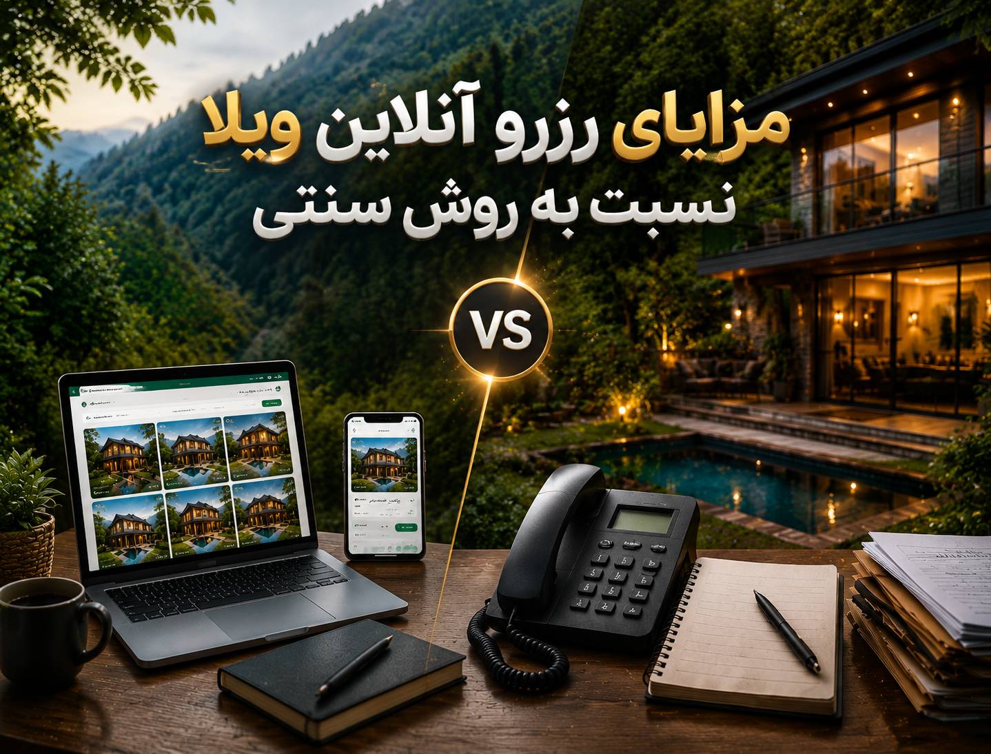 مزایای رزرو آنلاین ویلا نسبت به روش سنتی