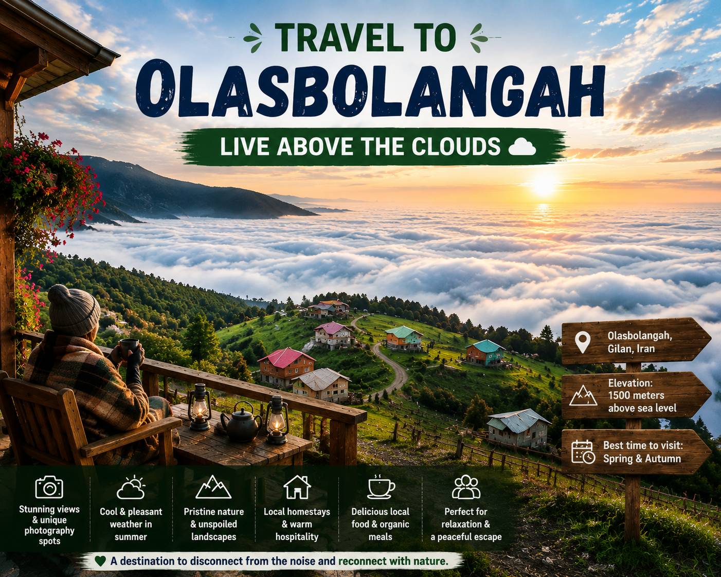Travel to Olasbelangah: Experience Life Above the Clouds