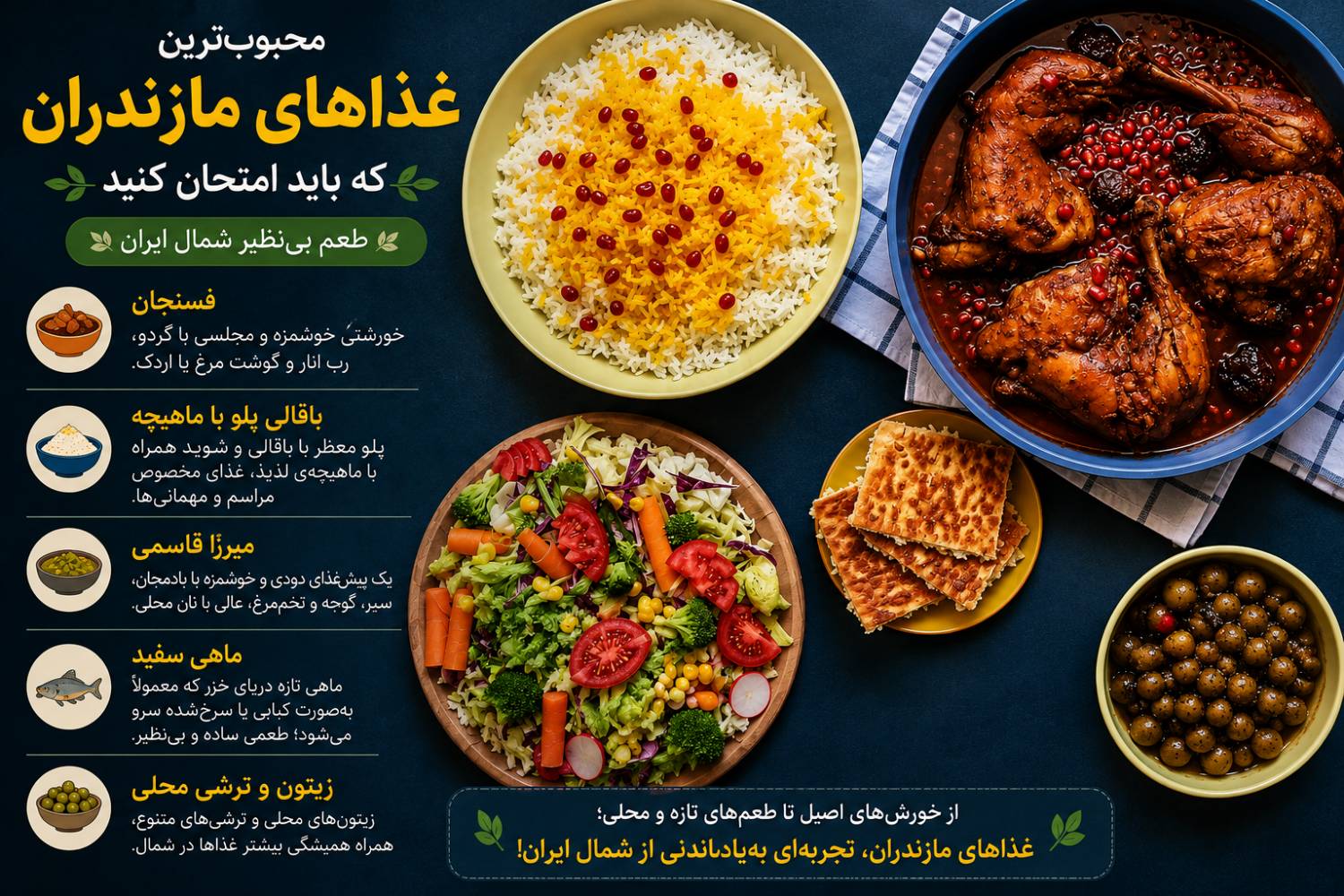 محبوب‌ترین غذاهای مازندران که باید امتحان کنید