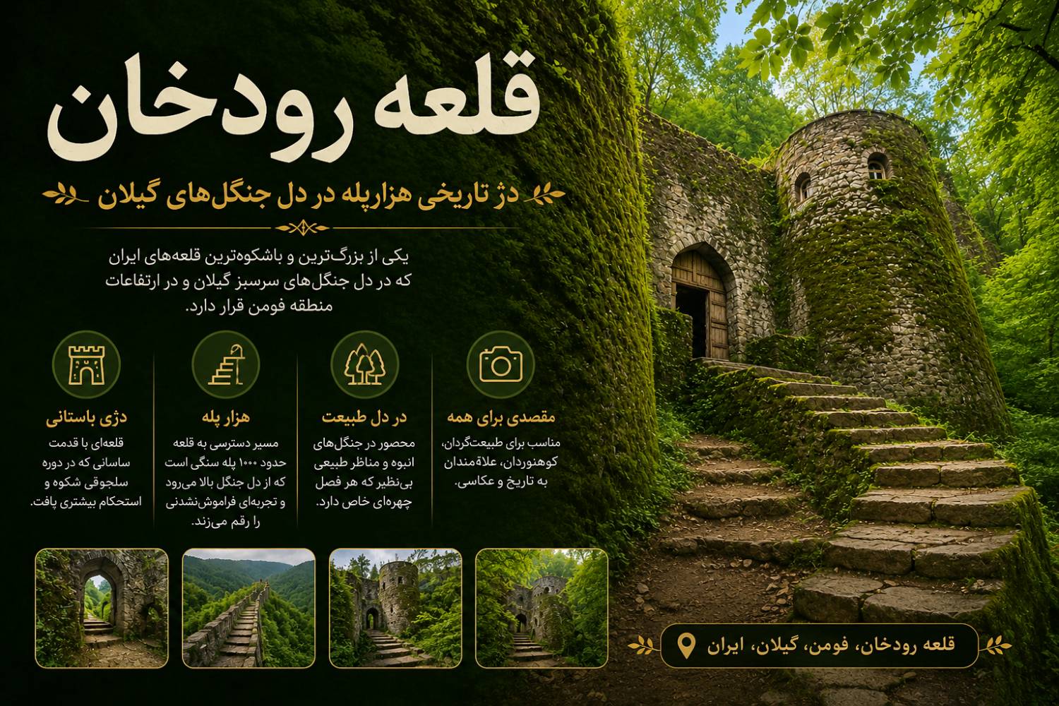 قلعه رودخان؛ دژ تاریخی هزارپله در دل جنگل‌های گیلان