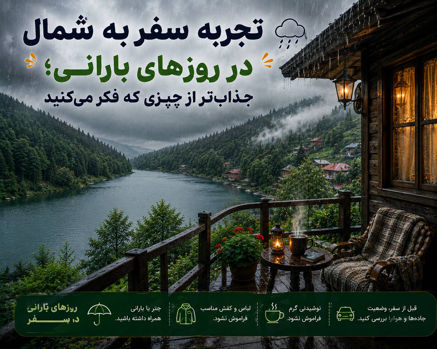 تجربه سفر به شمال در روزهای بارانی؛ جذاب‌تر از چیزی که فکر می‌کنید