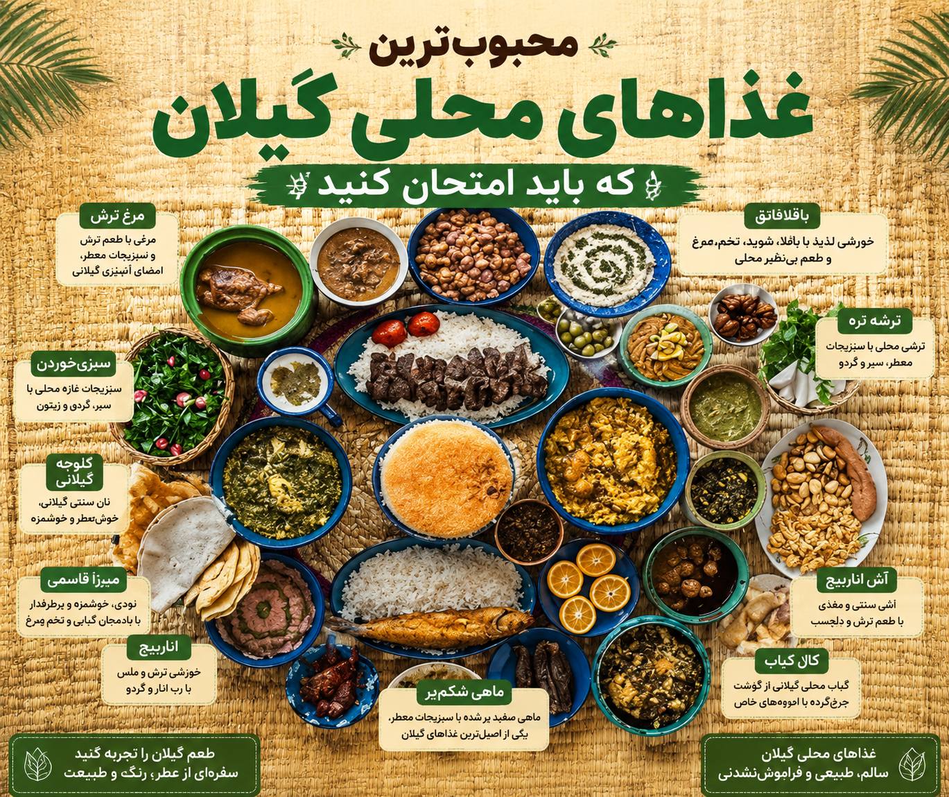 محبوب‌ترین غذاهای محلی گیلان که باید امتحان کنید