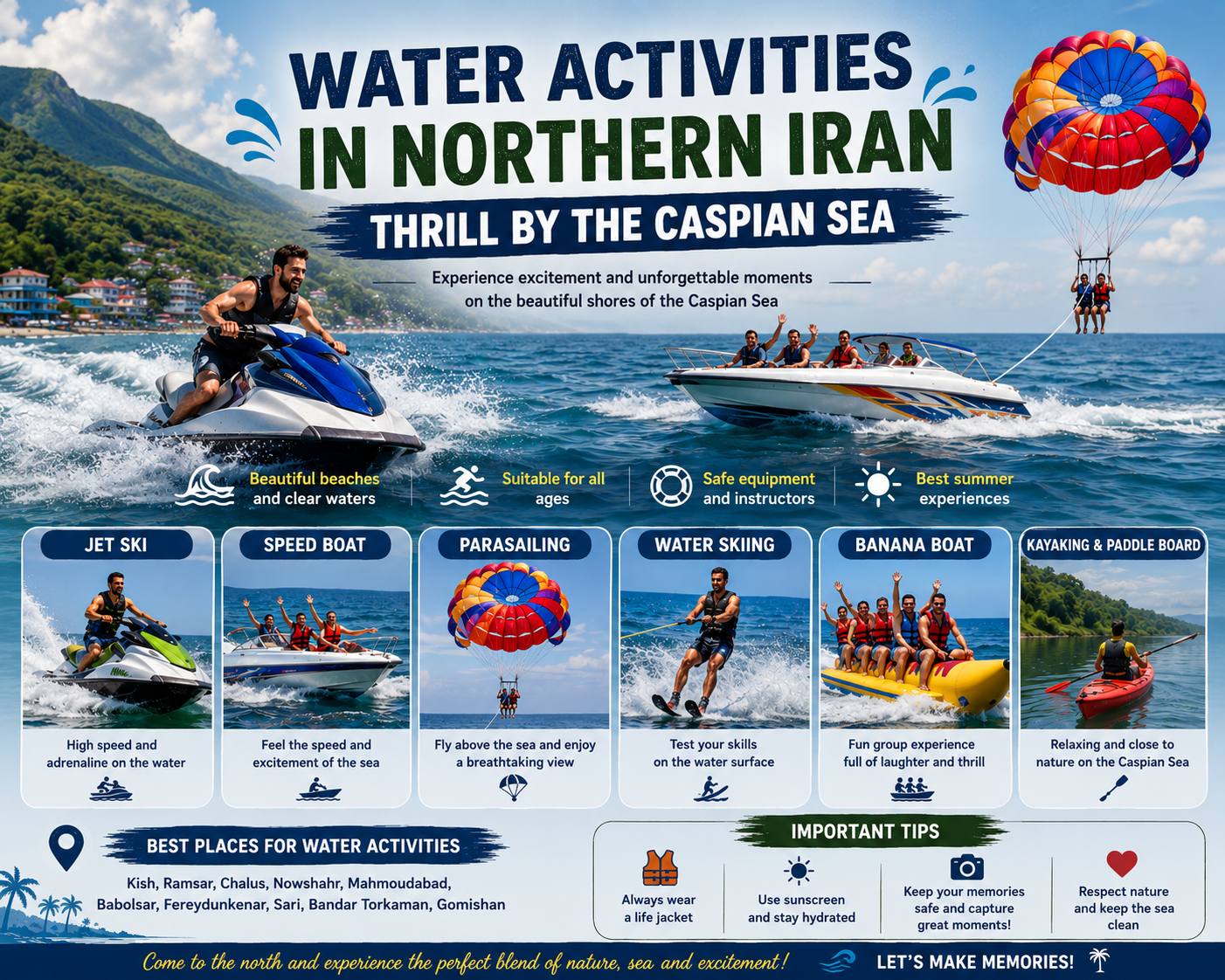 Water Activities in Northern Iran; Excitement on the Caspian Coast
